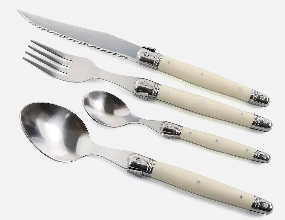 Junips | IvoryElegance – Luxury Laguiole Cutlery Set with Timeless Style