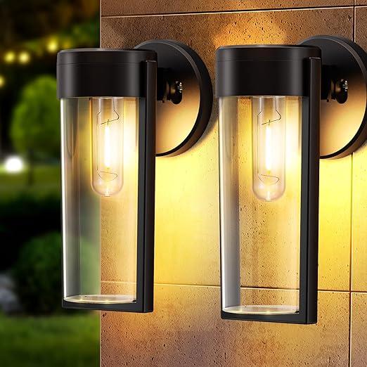 Junips | Solar Wall Lights Solar-powered Deck Lights, Automatic On/Off Waterproof Solar Outdoor Lights Wall-mounted Solar Decorative Lights for Wall Fence Patio Posts Garden Veranda