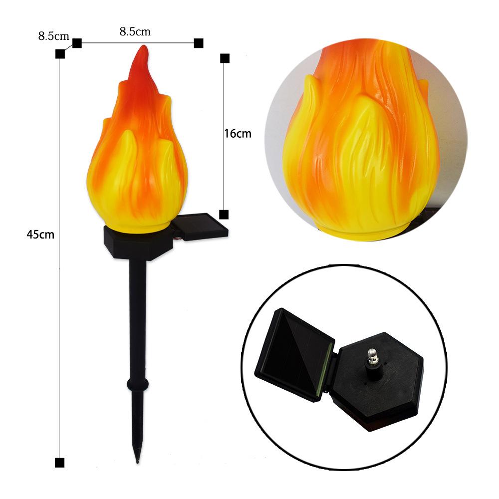 Junips | Solar outdoor lights with flickering flame, solar lights for outside, waterproof LED flame torches, solar outdoor lights for camping garden landscape patio path outdoor decoration