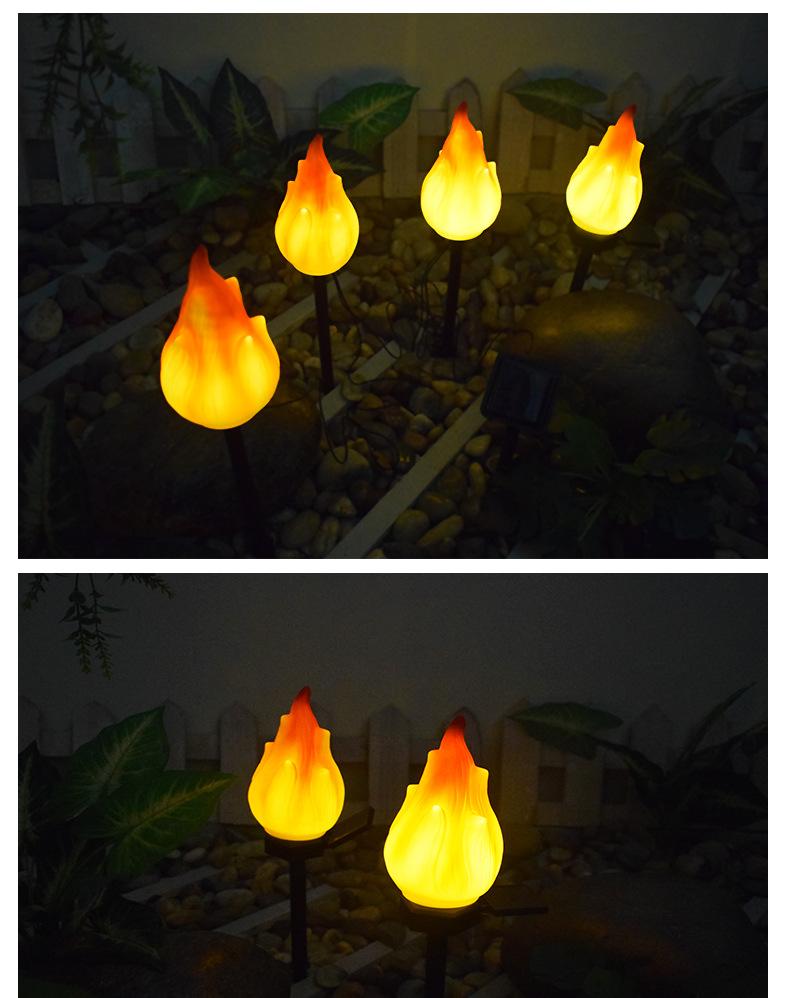 Junips | Solar outdoor lights with flickering flame, solar lights for outside, waterproof LED flame torches, solar outdoor lights for camping garden landscape patio path outdoor decoration