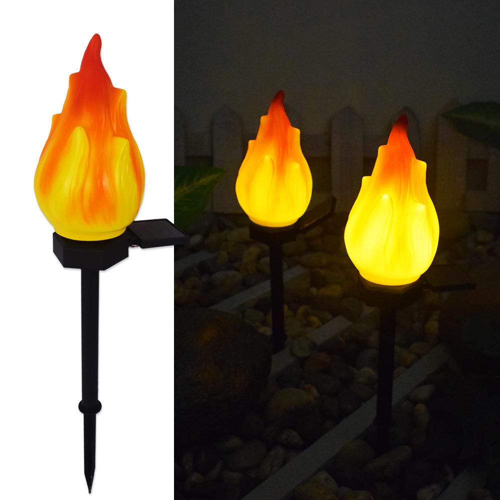 Junips | Solar outdoor lights with flickering flame, solar lights for outside, waterproof LED flame torches, solar outdoor lights for camping garden landscape patio path outdoor decoration