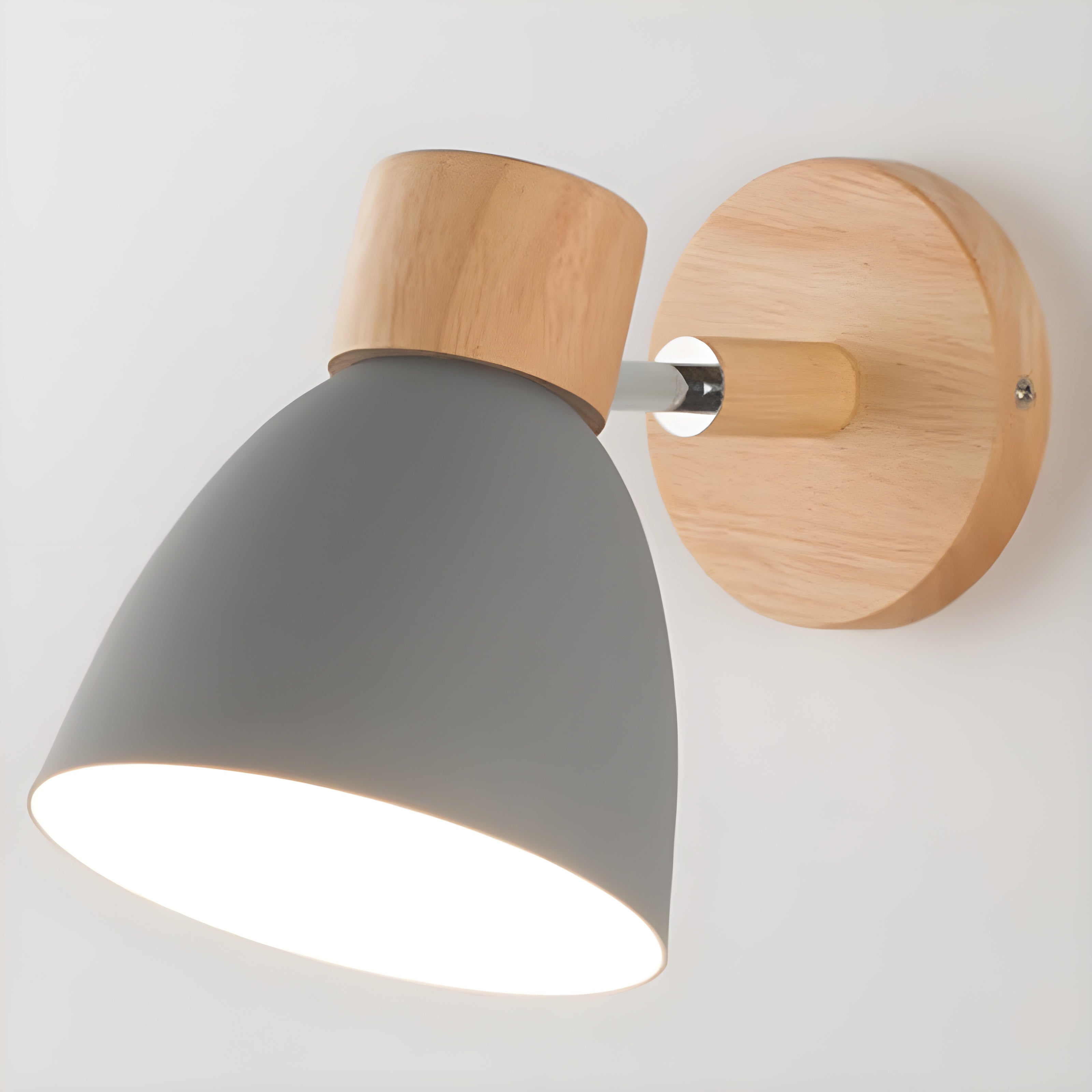 Junips | Wood Nordic Wall Lamp with Switch for the Bedroom