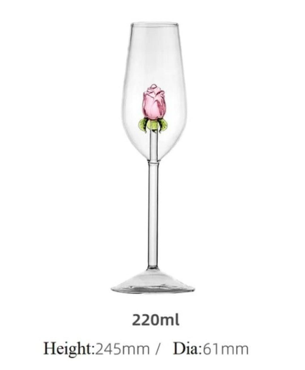 Junips | La Vie En Rose | Champagne Glass - Handmade