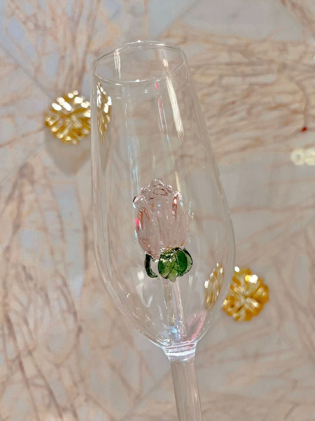 Junips | La Vie En Rose | Champagne Glass - Handmade