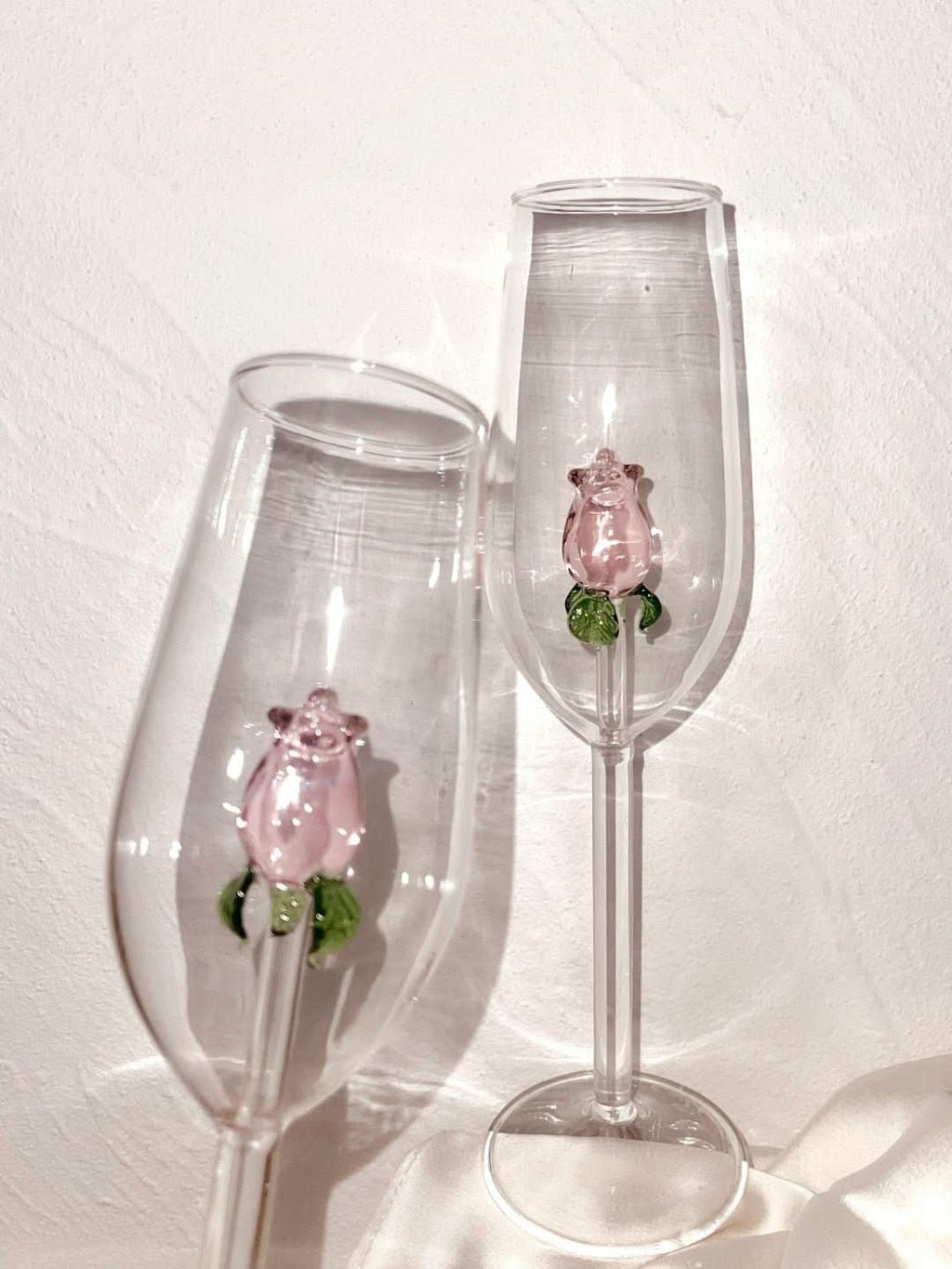 Junips | La Vie En Rose | Champagne Glass - Handmade