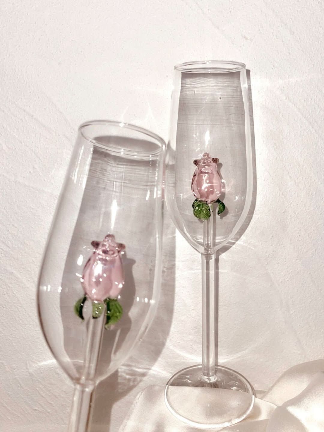Junips | La Vie En Rose | Champagne Glass - Handmade