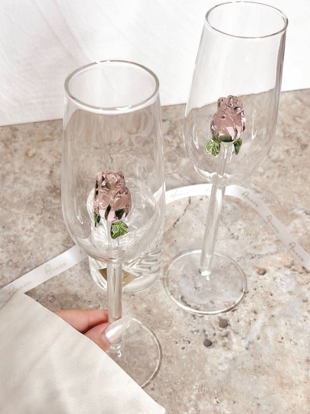 Junips | La Vie En Rose | Champagne Glass - Handmade