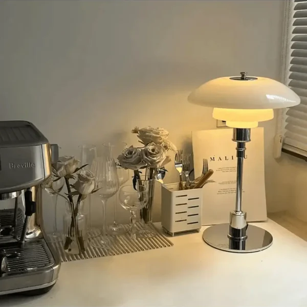 Junips | Scandinavian Dimmable Table Lamp – Modern Danish Designer Iron & Glass Lamp