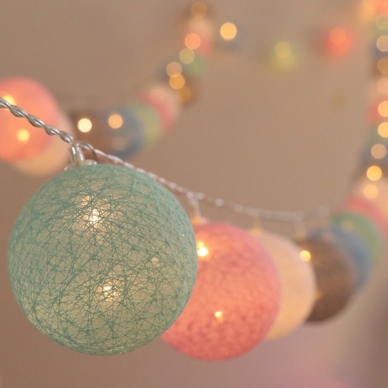 Junips | LED Cotton Ball Garland Lights