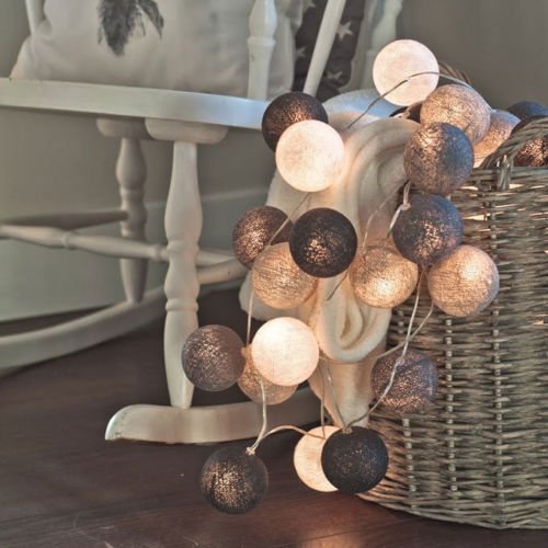 Junips | LED Cotton Ball Garland Lights