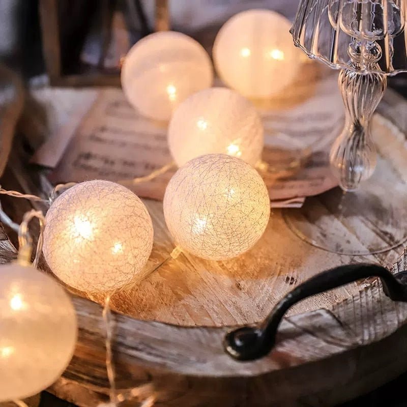 Junips | LED Cotton Ball Garland Lights