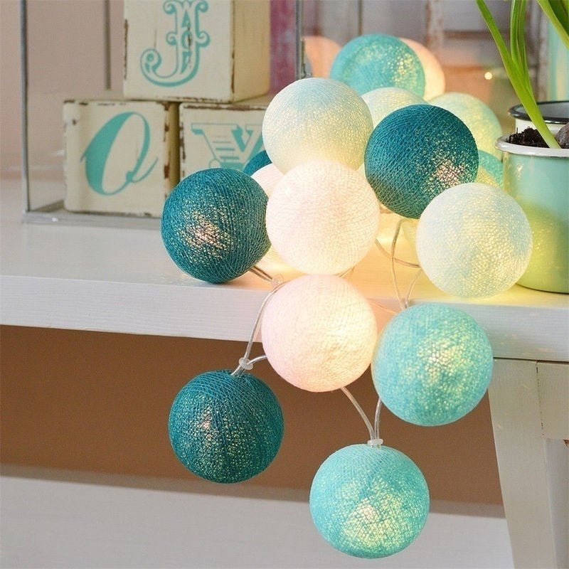 Junips | LED Cotton Ball Garland Lights