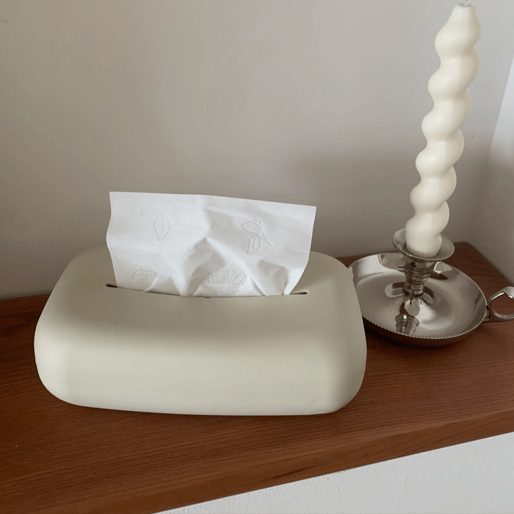 Junips | Light beige soft tissue box cover