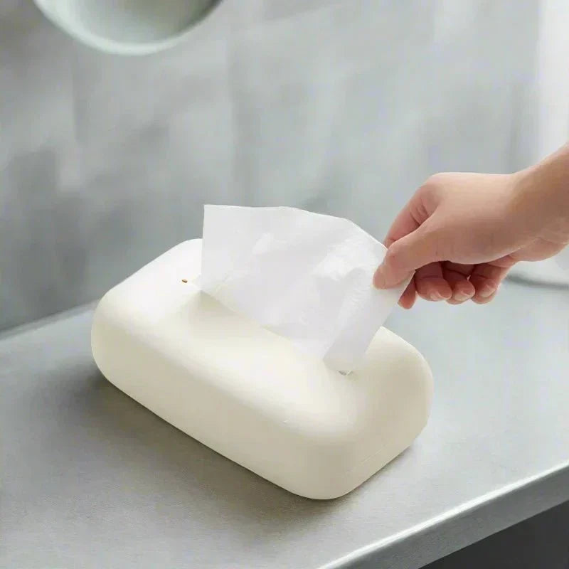Junips | Light beige soft tissue box cover