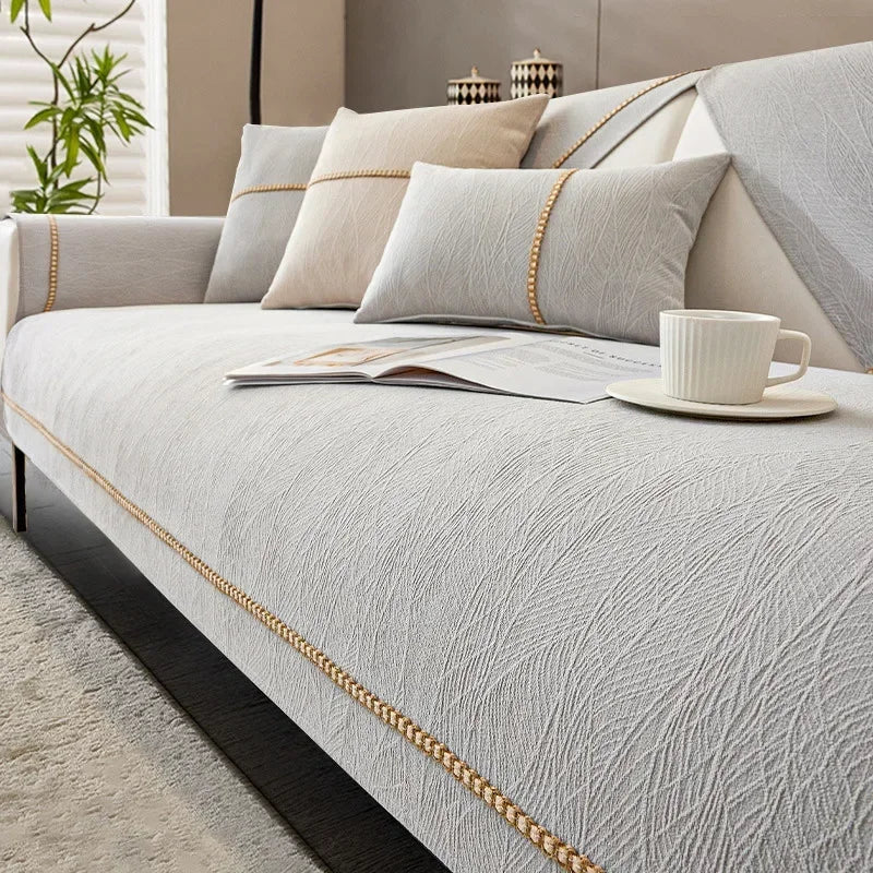 Junips | LinenLux Sofa Cover – Elegant Linen Look Protection for Clean and Stylish Living Rooms