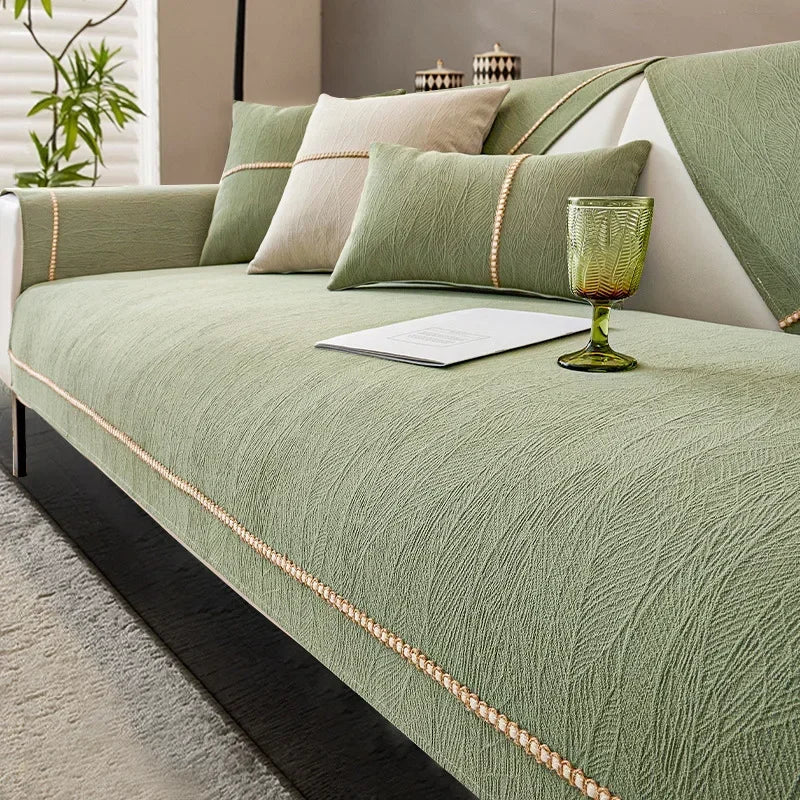 Junips | LinenLux Sofa Cover – Elegant Linen Look Protection for Clean and Stylish Living Rooms