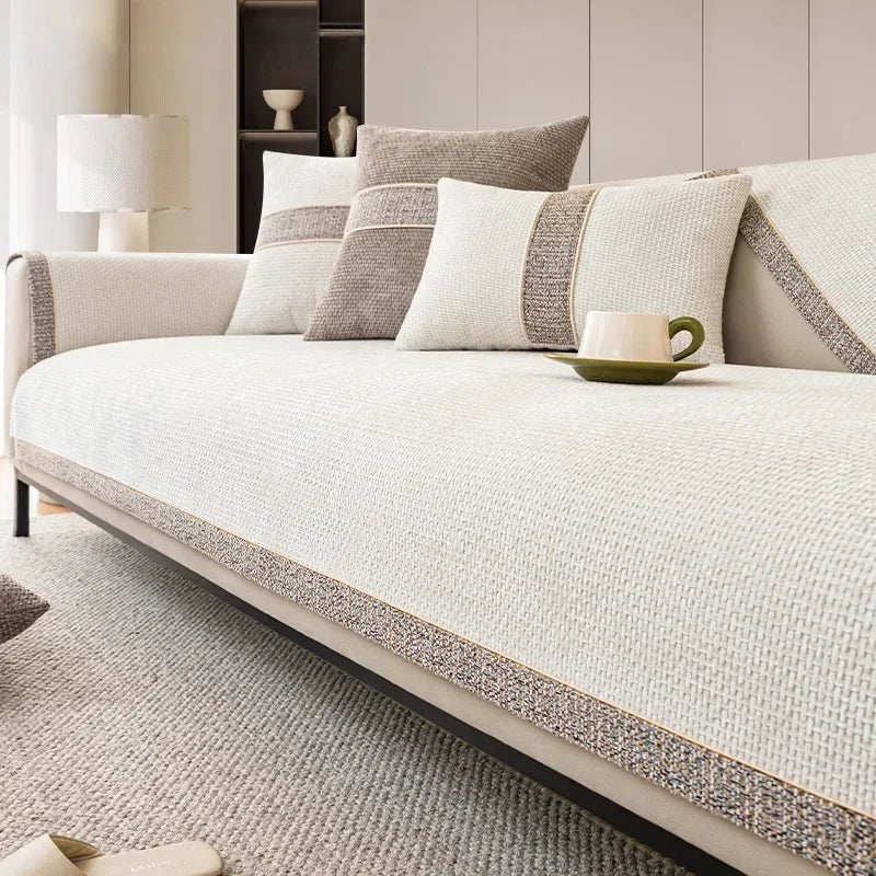 Junips | LinenLux Sofa Cover – Elegant Linen Look Protection for Clean and Stylish Living Rooms