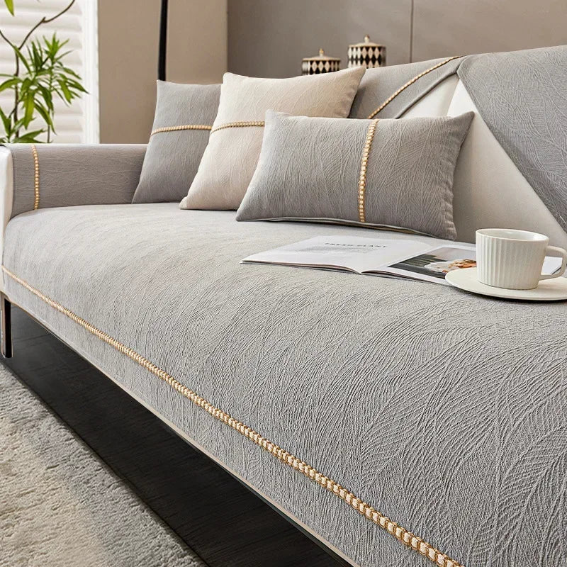 Junips | LinenLux Sofa Cover – Elegant Linen Look Protection for Clean and Stylish Living Rooms