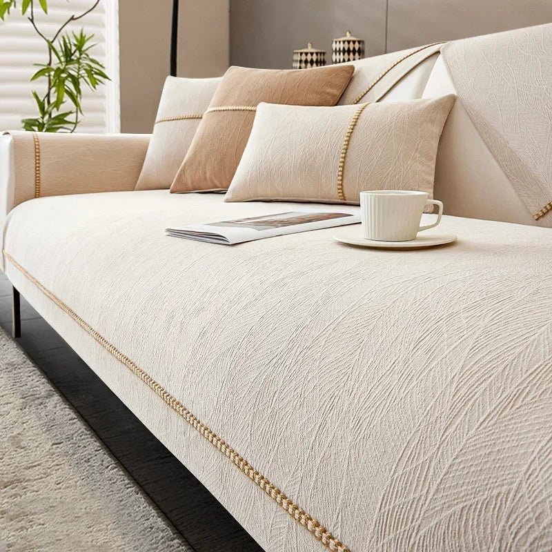 Junips | LinenLux Sofa Cover – Elegant Linen Look Protection for Clean and Stylish Living Rooms