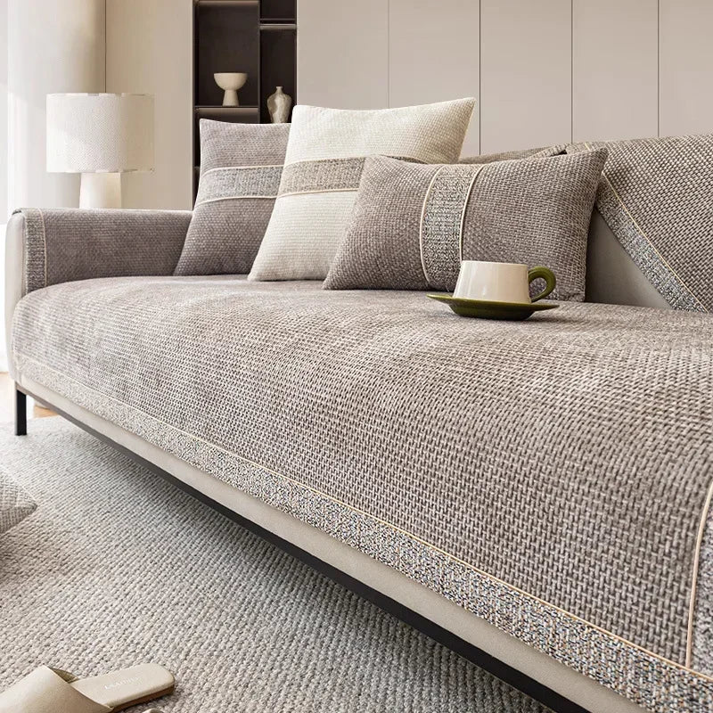 Junips | LinenLux Sofa Cover – Elegant Linen Look Protection for Clean and Stylish Living Rooms