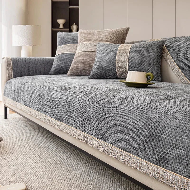 Junips | LinenLux Sofa Cover – Elegant Linen Look Protection for Clean and Stylish Living Rooms