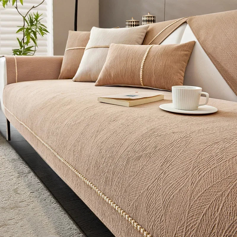 Junips | LinenLux Sofa Cover – Elegant Linen Look Protection for Clean and Stylish Living Rooms