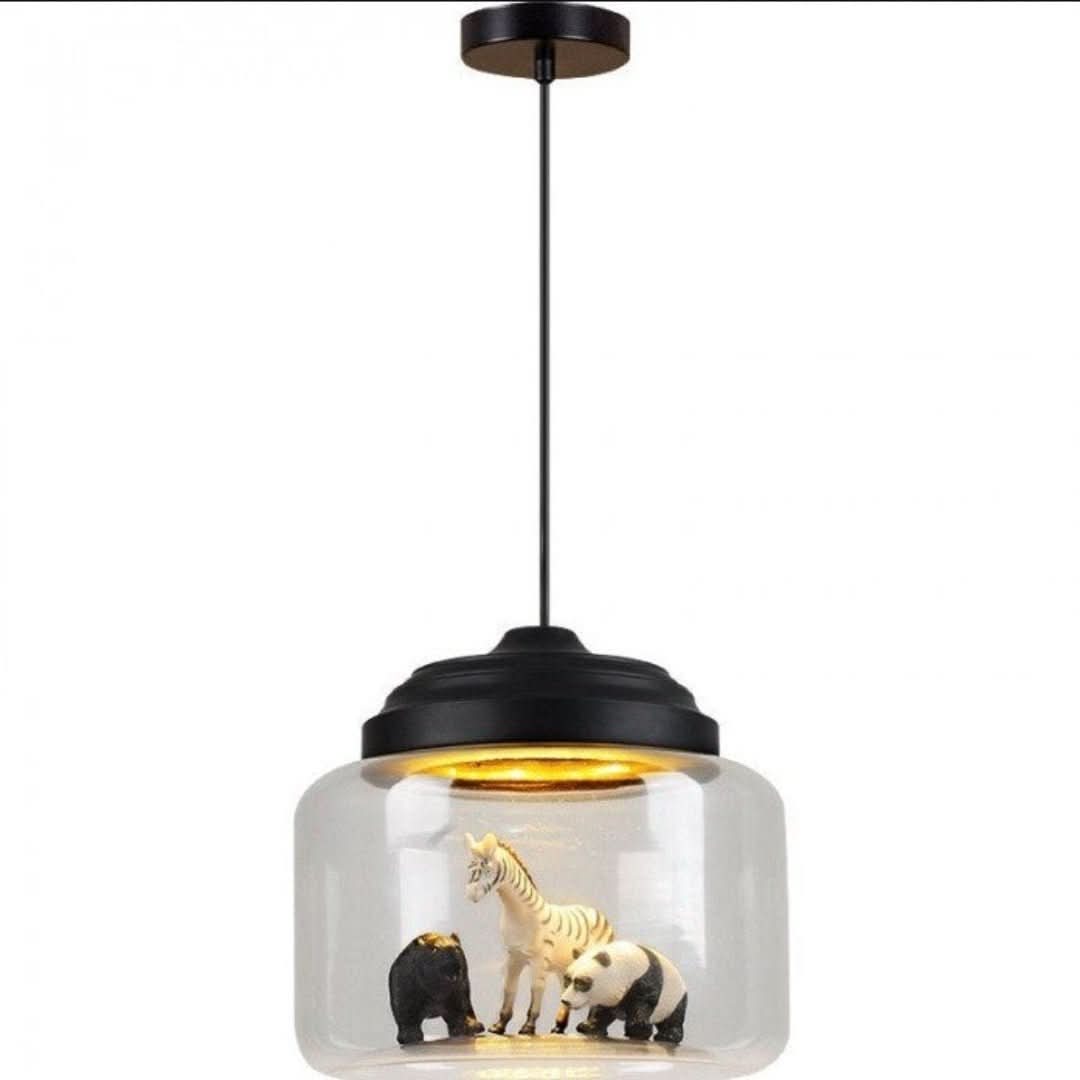 Junips | Smaller Zoo | Pendant lamp with glass shade