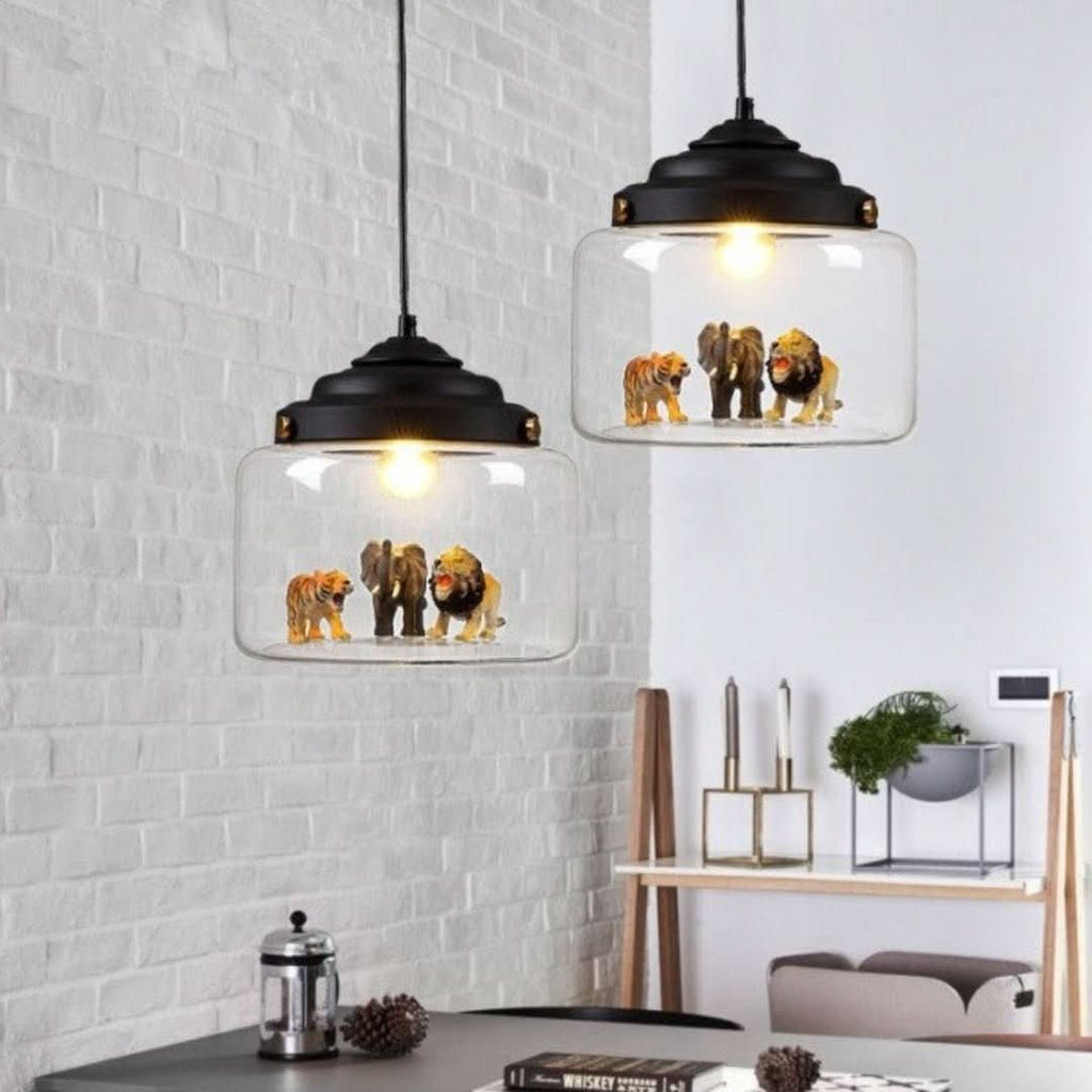 Junips | Smaller Zoo | Pendant lamp with glass shade