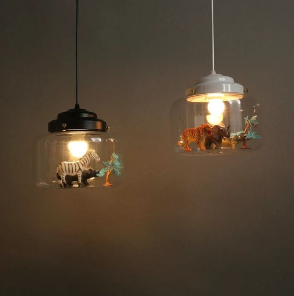 Junips | Smaller Zoo | Pendant lamp with glass shade