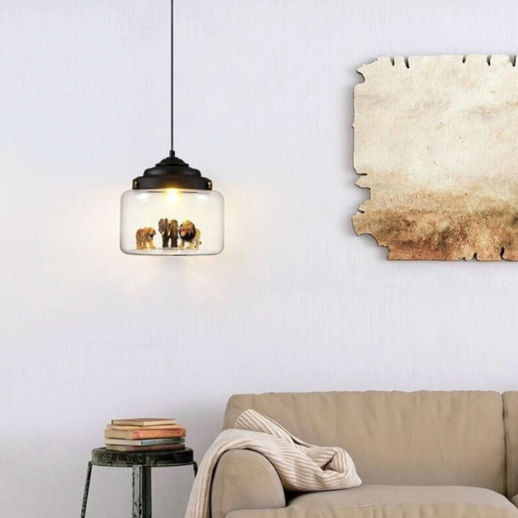 Junips | Smaller Zoo | Pendant lamp with glass shade