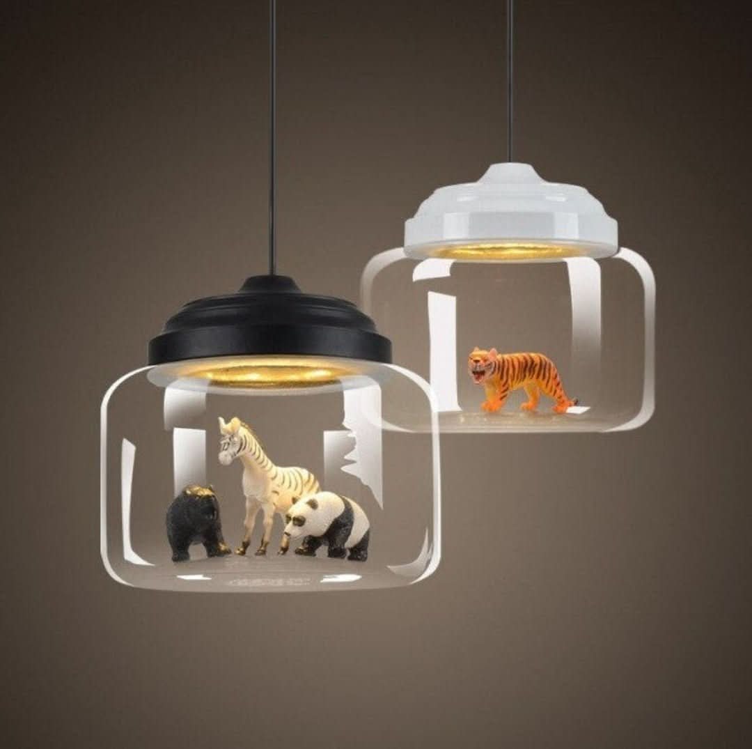 Junips | Smaller Zoo | Pendant lamp with glass shade