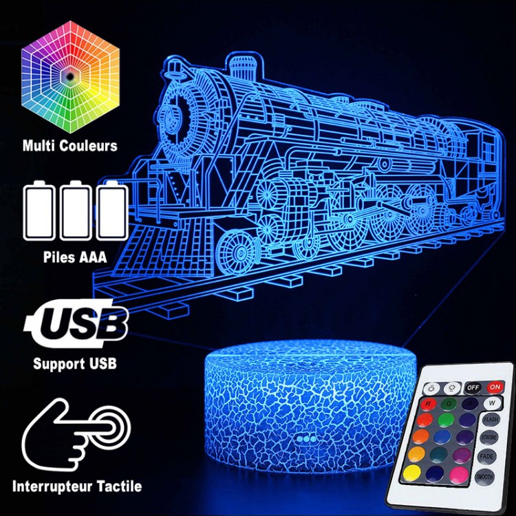 Junips | 3D Lamp Locomotive Vintage