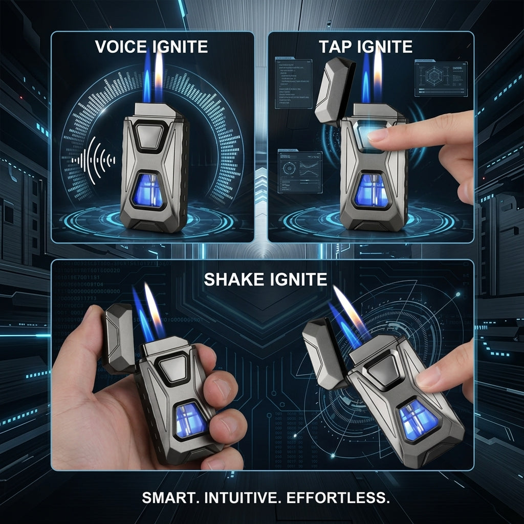 Voice-Activated Dual Torch Lighter (Butane Not Included)