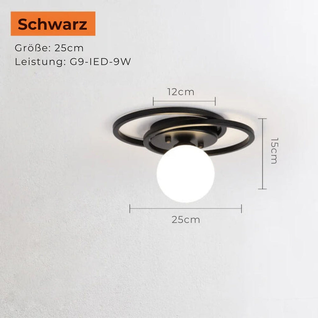 Junips | LumiNoble | Timeless ceiling light with golden LED ball design