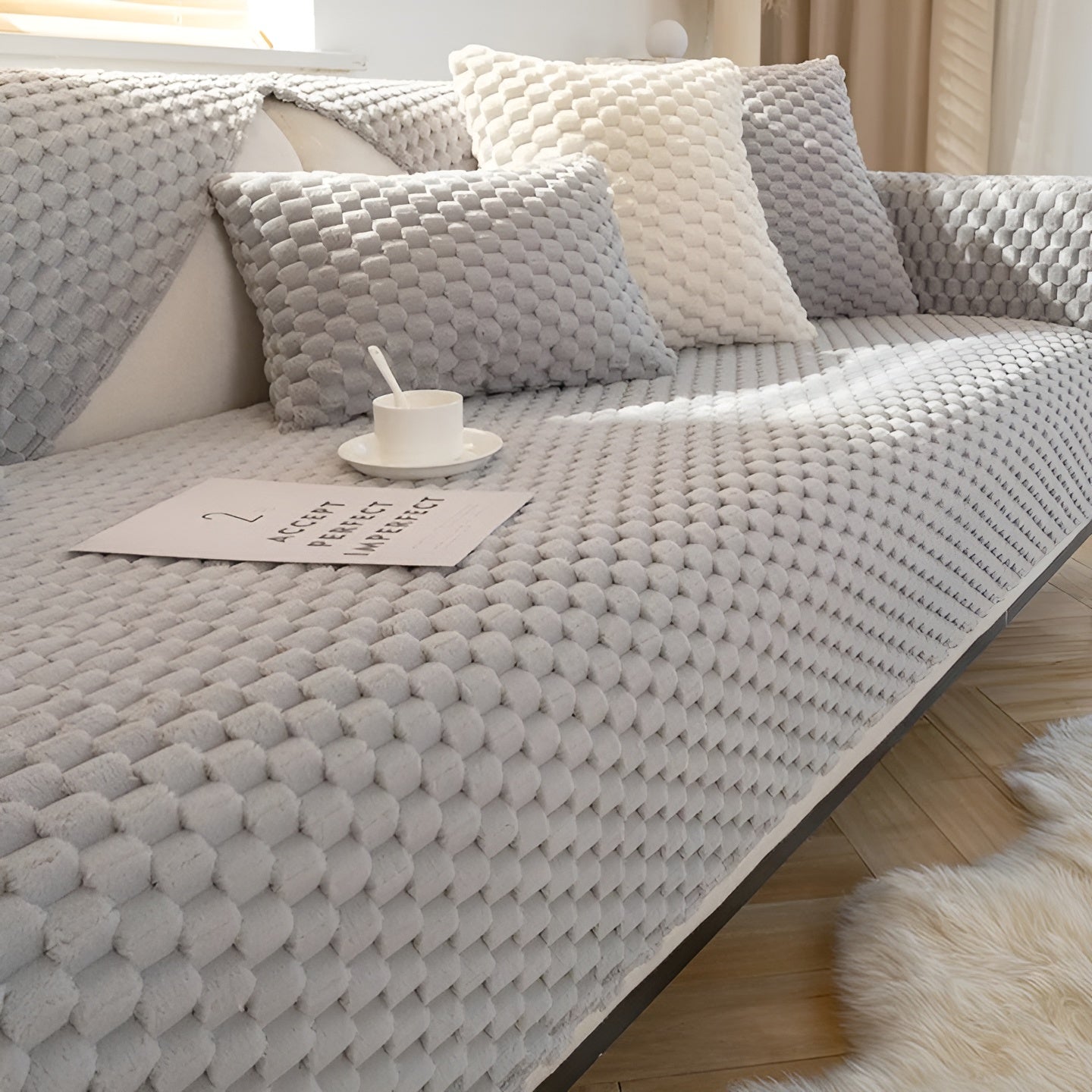 Junips | Luxury Velvet Sofa Cover - VeluLuxe