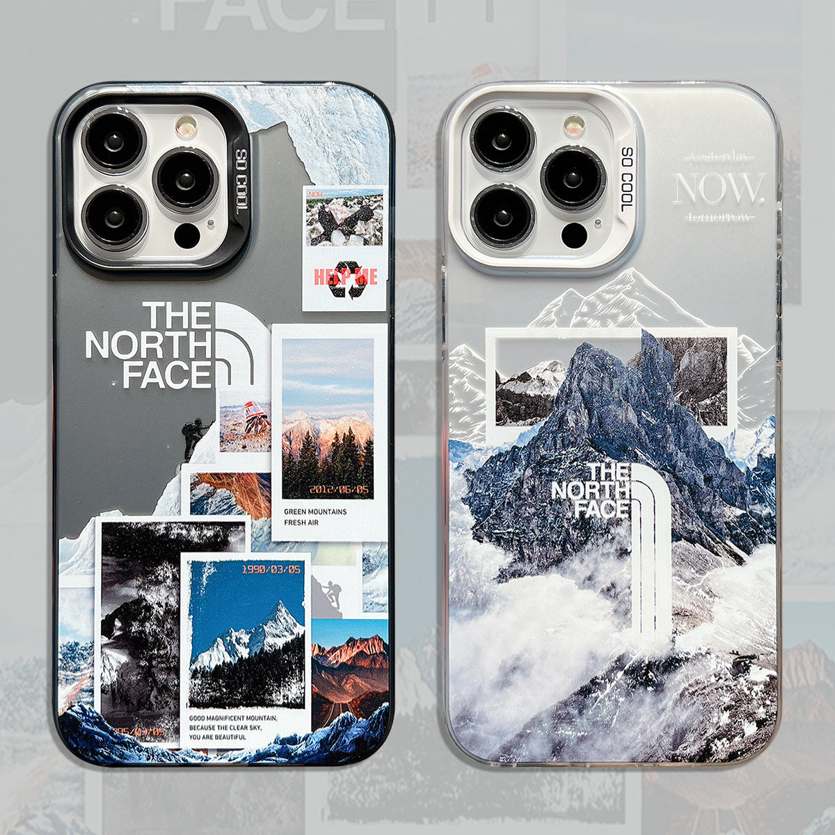 Junips | Galvanic Letters Snow Mountain Phone Case For iPhone