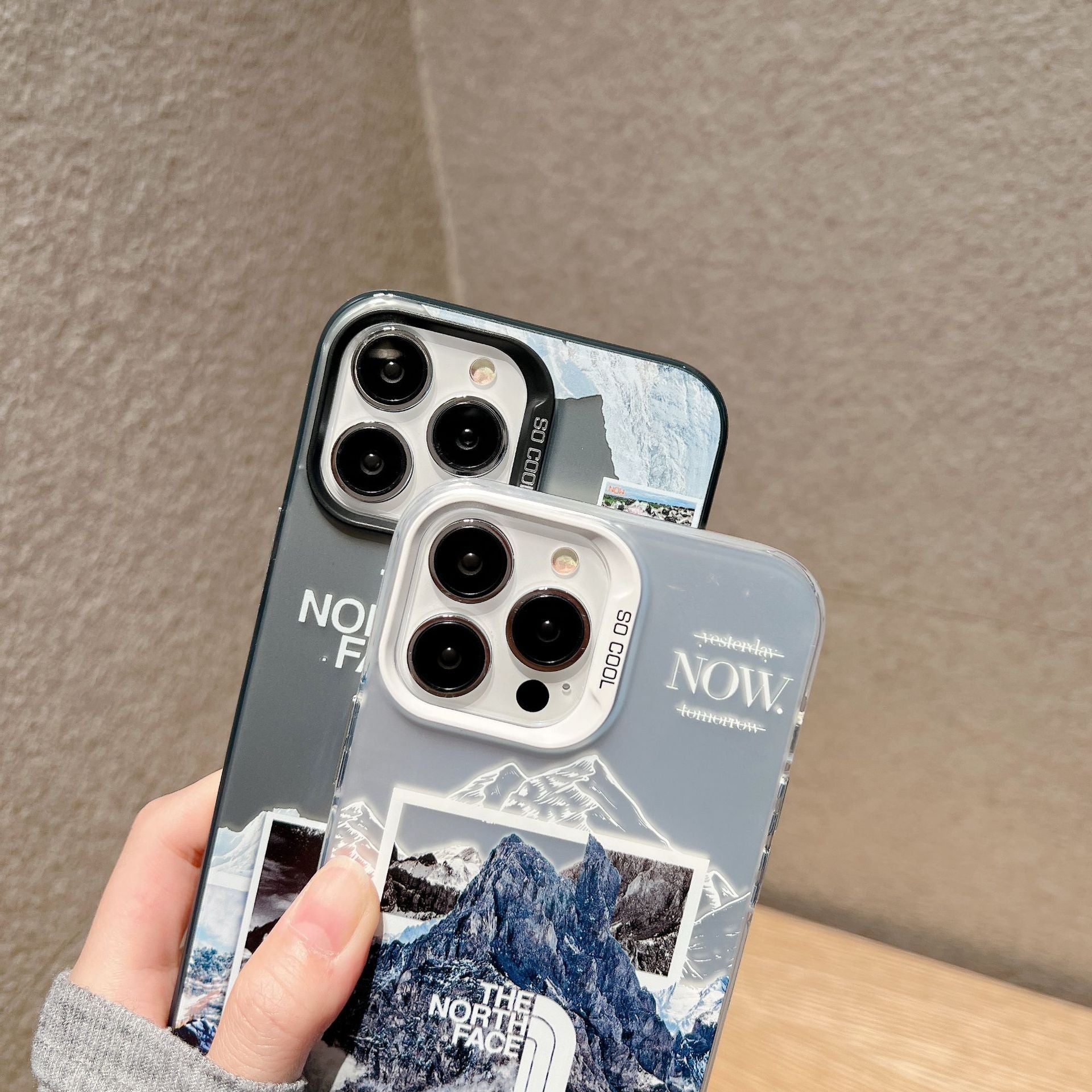 Junips | Galvanic Letters Snow Mountain Phone Case For iPhone
