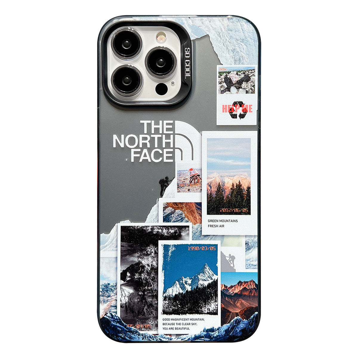 Junips | Galvanic Letters Snow Mountain Phone Case For iPhone