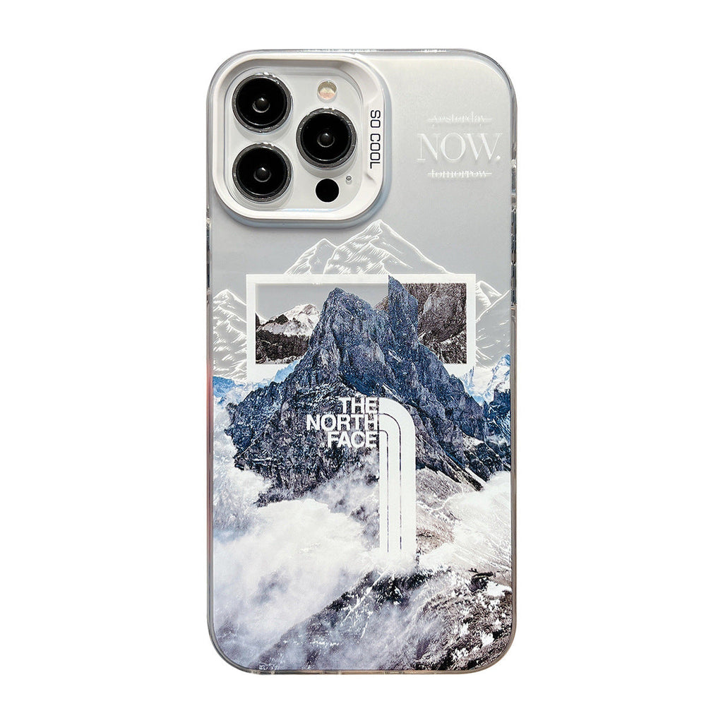 Junips | Galvanic Letters Snow Mountain Phone Case For iPhone