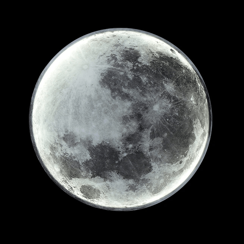 Junips | LunaGlow Moon Lamp | LED Surface-Mounted Ceiling Light | 3000K-6000K Dimmable CCT | Remote Controlled High-Definition Lunar Texture