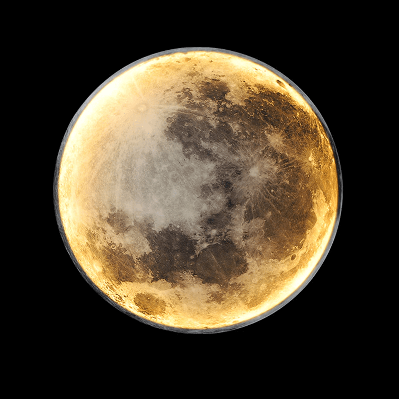 Junips | LunaGlow Moon Lamp | LED Surface-Mounted Ceiling Light | 3000K-6000K Dimmable CCT | Remote Controlled High-Definition Lunar Texture
