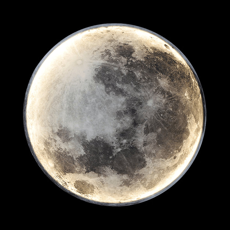 Junips | LunaGlow Moon Lamp | LED Surface-Mounted Ceiling Light | 3000K-6000K Dimmable CCT | Remote Controlled High-Definition Lunar Texture