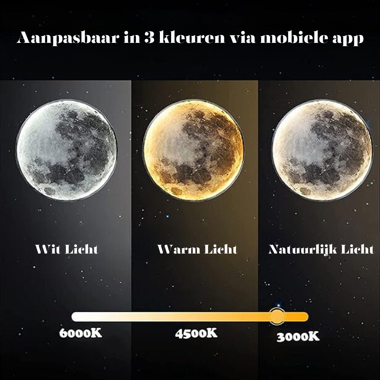 Junips | LunaGlow Moon Lamp | LED Surface-Mounted Ceiling Light | 3000K-6000K Dimmable CCT | Remote Controlled High-Definition Lunar Texture