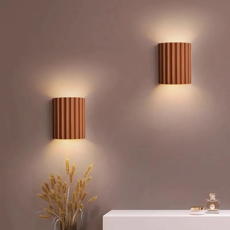 Junips | Minimalist Groove Wall Lamp | Resin, Up and Down