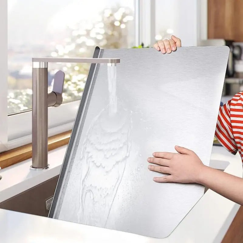 Junips | High-quality cutting board made of stainless steel with edge – ideal for homemade pizza, pastries, and more!