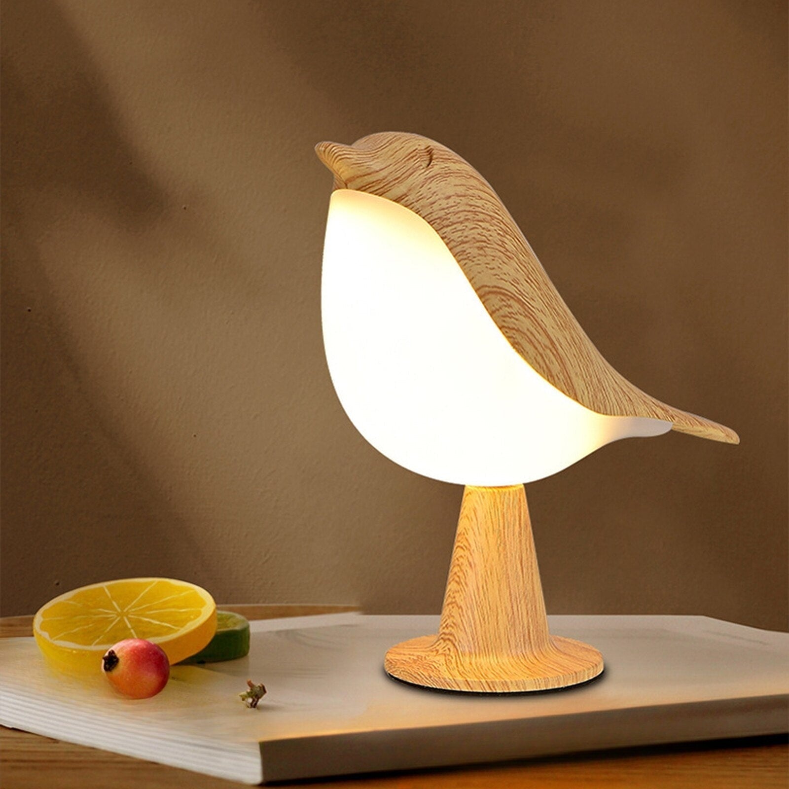 Junips | Table Lamp Bird Shape Wood Effect LED
