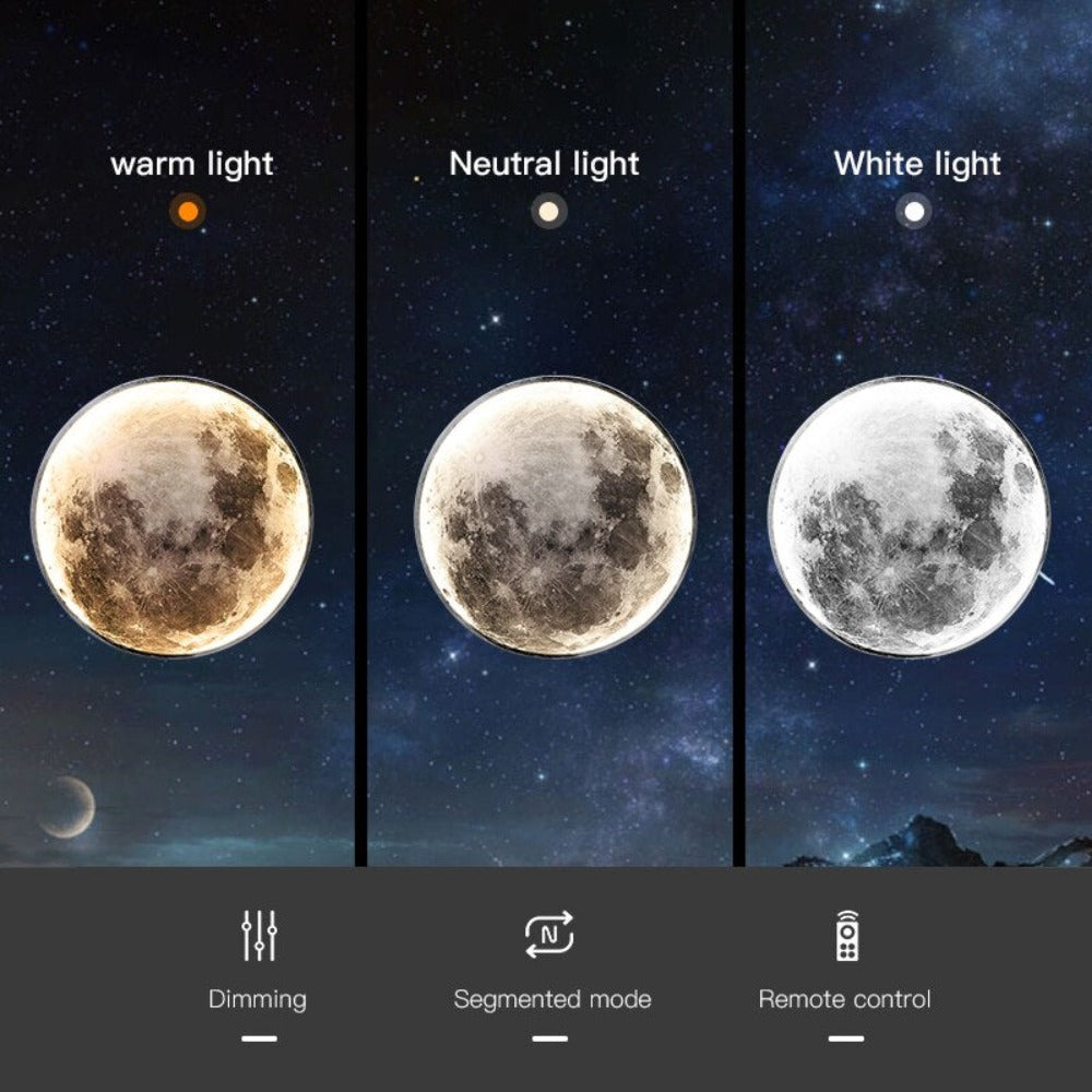 Junips | 3D LED Moon or Earth Ceiling or Wall Light
