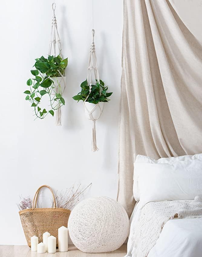Junips | 4-piece handmade Boho macrame plant hanger set