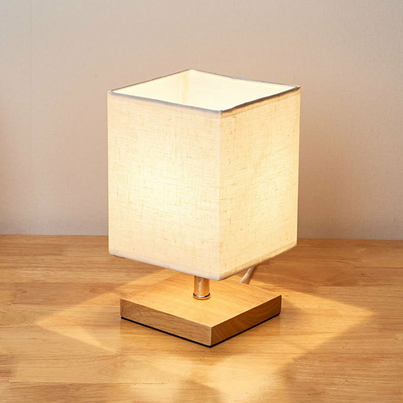 Junips | Table Lamp with Fabric Shade and Wooden Base