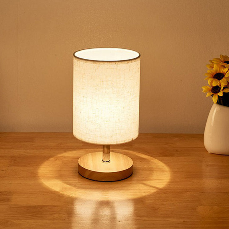 Junips | Table Lamp with Fabric Shade and Wooden Base